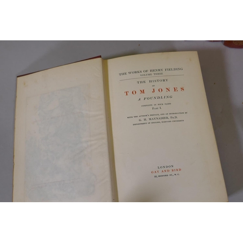44 - The writings of Henry Fielding, Plays and Poems, five volumes, no 317/375 limited edition, published... 