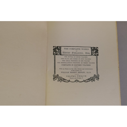 44 - The writings of Henry Fielding, Plays and Poems, five volumes, no 317/375 limited edition, published... 