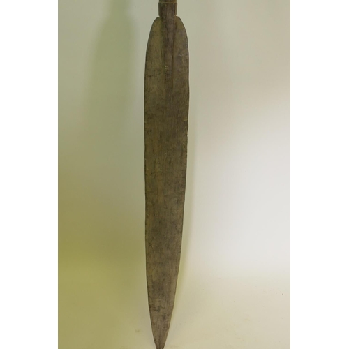 26 - A Fijian carved hardwood tribal paddle, 62