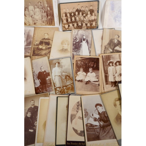 32 - A quantity of Victorian portrait photographs and cartes de visites, 4