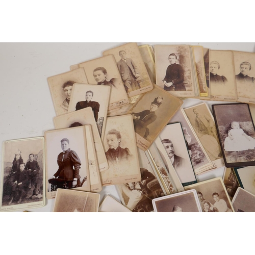 44 - A quantity of Victorian portrait photographs, 7