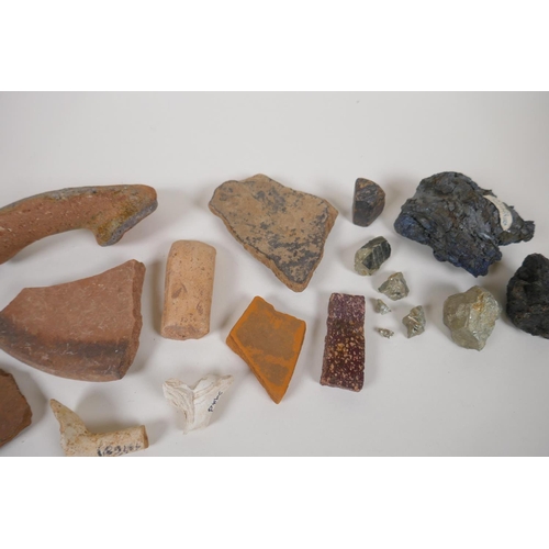 49 - A quantity of Geological samples and archaeological finds