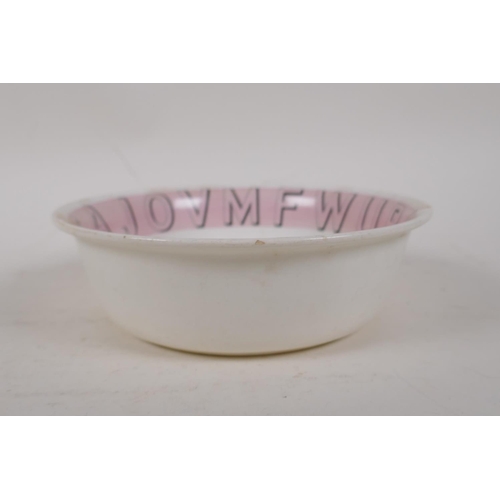 67 - A Wedgwood Eric Ravilious Alphabet bowl, circa 1937, 7