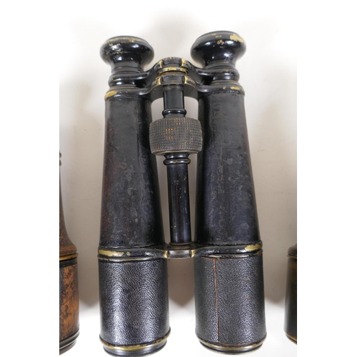 78 - Three pairs of C19th binoculars