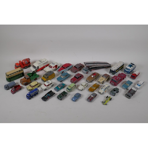 81 - A quantity of vintage die cast Dinky, Lesney and Corgi cars