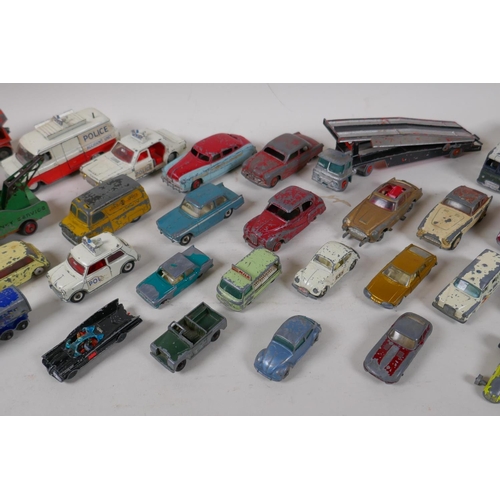 81 - A quantity of vintage die cast Dinky, Lesney and Corgi cars