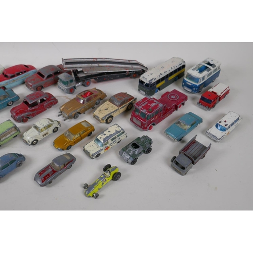 81 - A quantity of vintage die cast Dinky, Lesney and Corgi cars