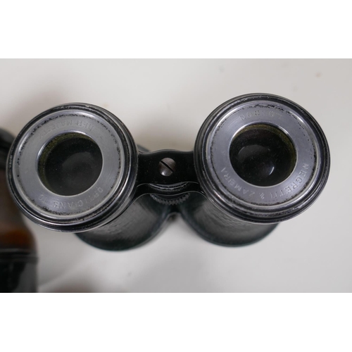 90 - Three pairs of vintage binoculars including Negretti and Zambra binoculars