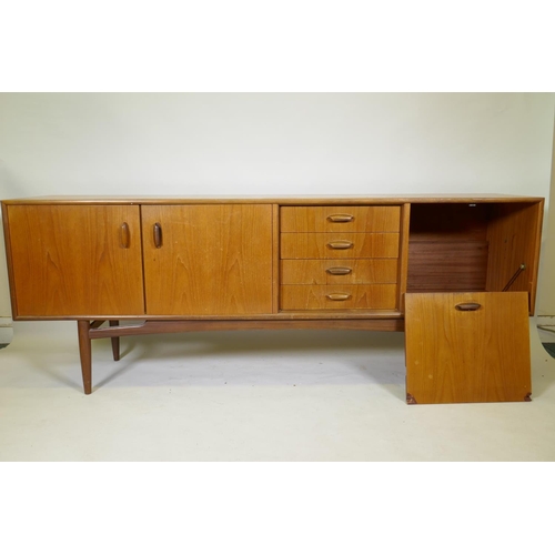 1204 - A 1960s teak G-Plan 'Brasilia' sideboard designed by Victor B. Wilkins, 206 x 46cm, 79cm high