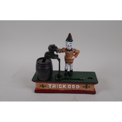 29 - A cast iron trick dog money box