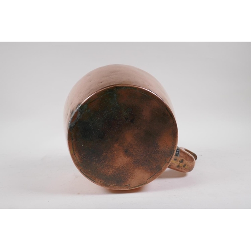 9 - A C19th copper kettle, 33cms high