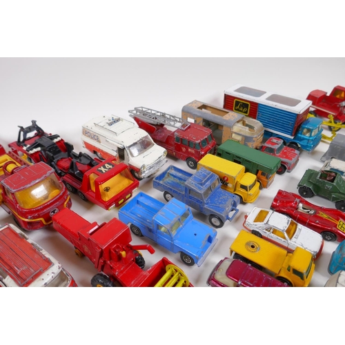 170 - A quantity of vintage die cast cars including Corgi, Triang, Matchbox etc