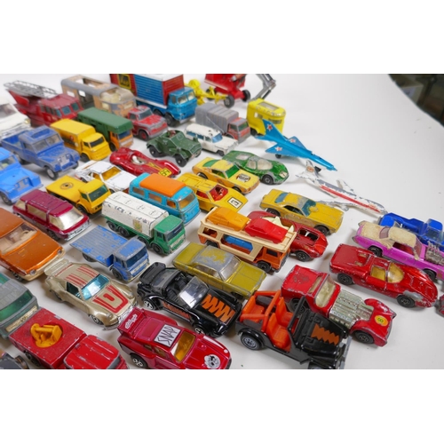 170 - A quantity of vintage die cast cars including Corgi, Triang, Matchbox etc