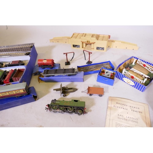 2 - A quantity of Hornby 00 Gauge railway items including a model of Newark station, a LNER 9596 locomot... 