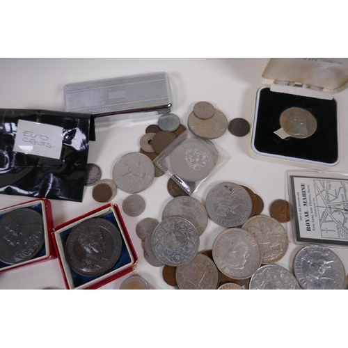 229 - A quantity of coins and collectable items to include a vintage Gillette safety razor, Scottish clan ... 