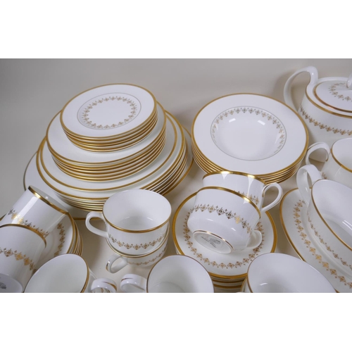 246 - Royal Worcester Bone China, Summer Morning, part dinner, tea and coffee service, comprising oval pla... 