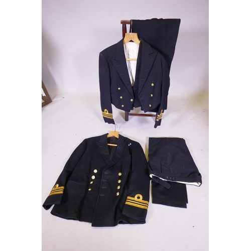 247 - A Royal Navy officer's uniform and mess uniform