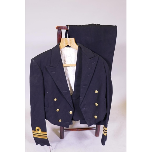 247 - A Royal Navy officer's uniform and mess uniform