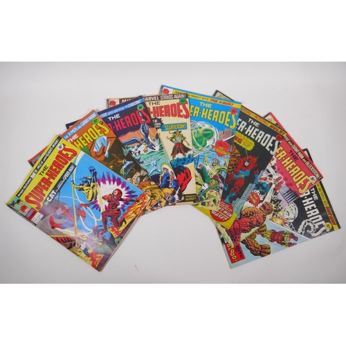 44 - A large quantity of 1970s UK printings of Marvel Comics, including 48 issues of The Mighty World of ... 