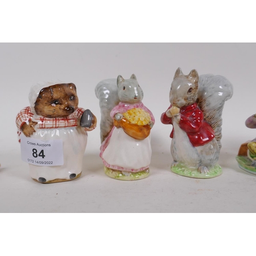 84 - A set of nine Beswick Beatrix Potter porcelain figures, largest 10cm high