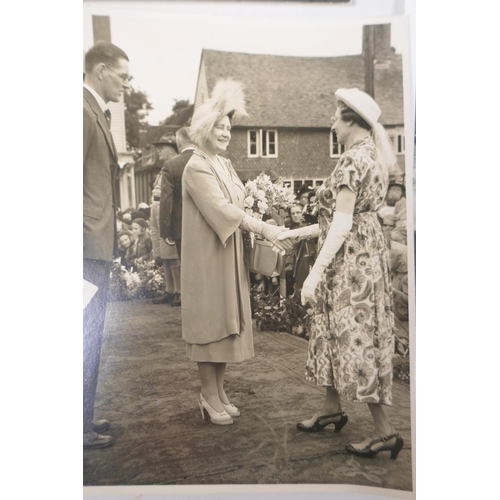 4 - Five photographs of royalty including the weddings of Queen Elizabeth II, and Lord Mountbatten, larg... 