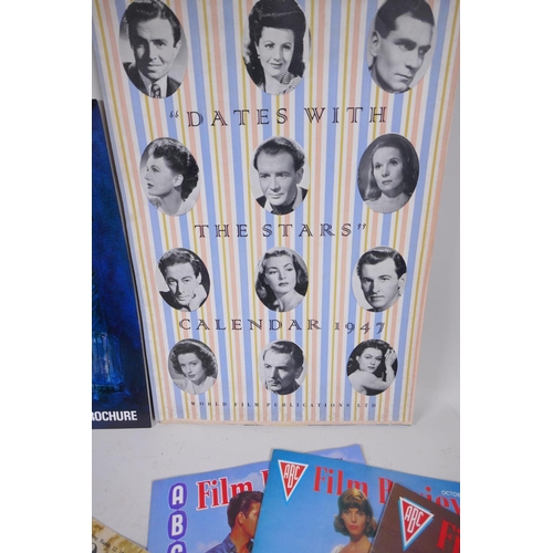 6 - A quantity of film star magazines including film previews and a 1947 film star calendar