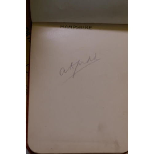 13 - Cricket memorabilia, an autograph book containing signatures of English County and Country players f... 