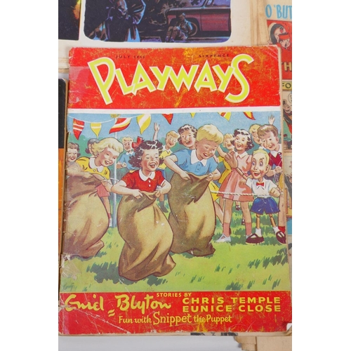 37 - Vintage comics and magazines including the Dandy, Beano, Eagle Swift, Sunny Stories, Playways and ap... 