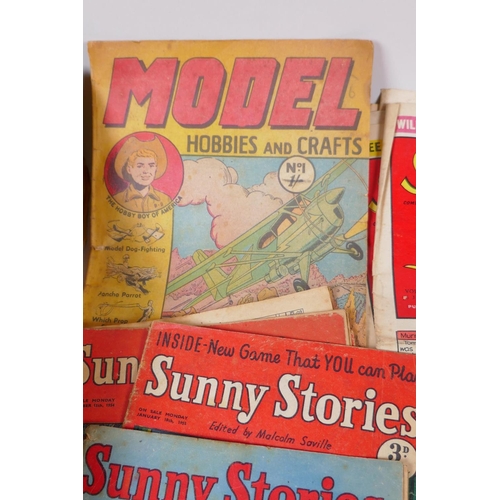 37 - Vintage comics and magazines including the Dandy, Beano, Eagle Swift, Sunny Stories, Playways and ap... 