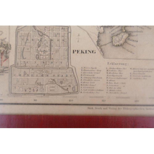 57 - A C19th German map of China, dated 1846, 37 x 30cm