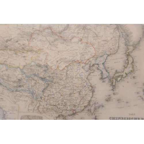 57 - A C19th German map of China, dated 1846, 37 x 30cm