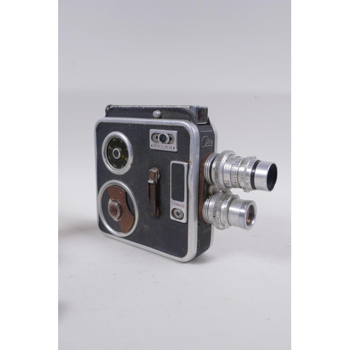 44 - A vintage Czech Meopta Admira A8lla 8mm film camera, and a Lomography Diana F+ camera with flash and... 