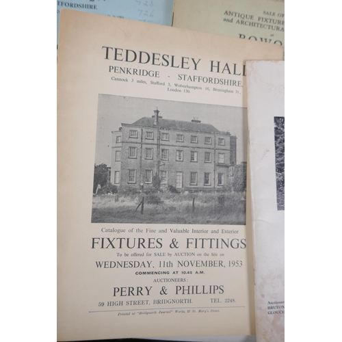 64 - A quantity of auction catalogues of the fittings and contents of country houses from the 1920s-1950s... 