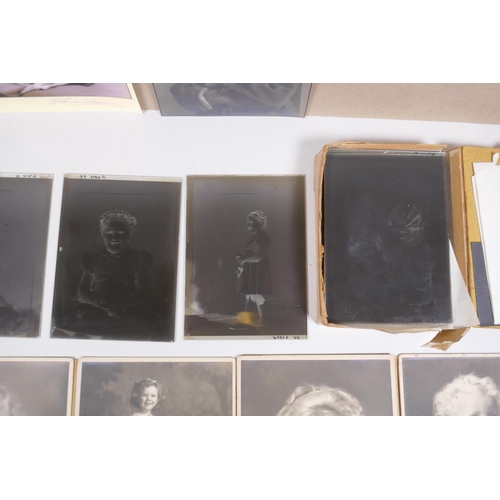 9 - A collection of glass plate negative portraits and photographic prints of children by Marcus Adams, ... 