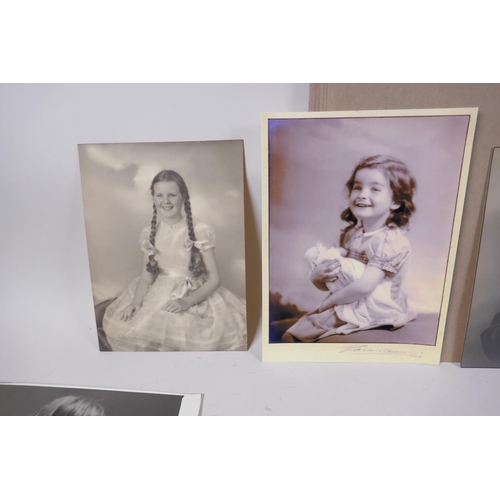 9 - A collection of glass plate negative portraits and photographic prints of children by Marcus Adams, ... 