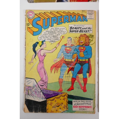 106 - Three vintage DC comic books, Superman 165, House of Mystery 143 and Superman's Girlfriend Lois Lane... 