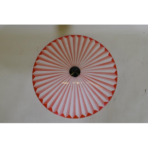 1083 - A 1950s 'Berry's' pendant ceiling light, 50cm diameter