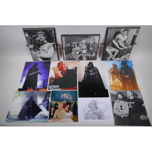 116 - A collection of David Prowse/Darth Vader photographs and memorabilia, largest 20 x 30cm