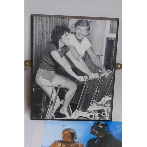 116 - A collection of David Prowse/Darth Vader photographs and memorabilia, largest 20 x 30cm