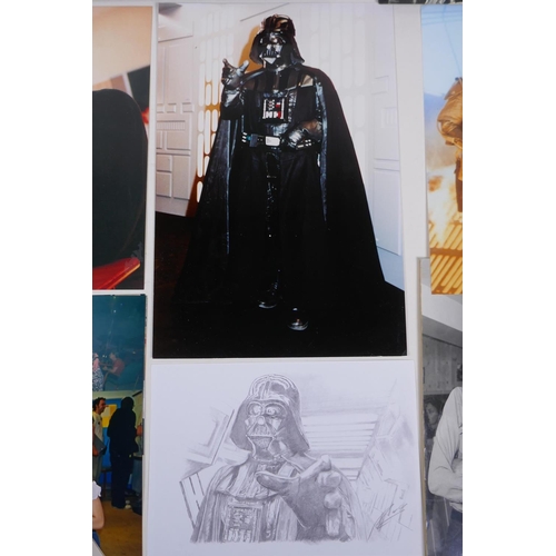 116 - A collection of David Prowse/Darth Vader photographs and memorabilia, largest 20 x 30cm