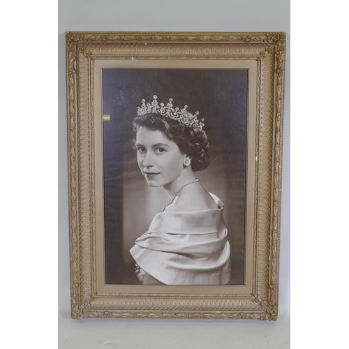 174 - Yousuf Karsh, (Canadian, 1908-2002), Queen Elizabeth II, photographic print 1951, in a gilt frame, a... 