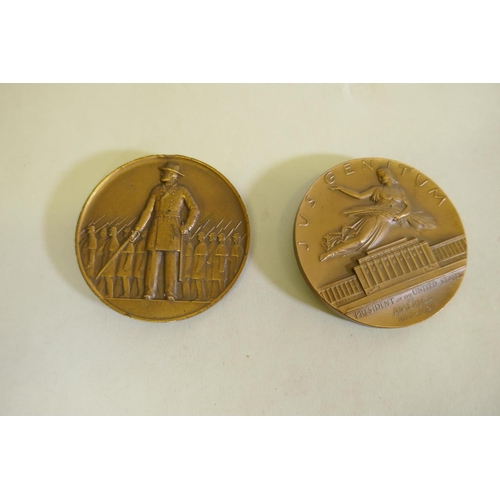 184 - An American commemorative bronze plaque, The Hall of Fame for Great Americans at New York University... 