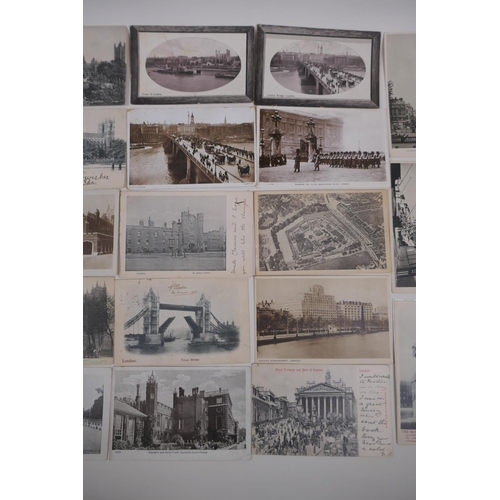 22 - A quantity of late C19th and C20th postcards of London, approx 200, 14 x 9cm