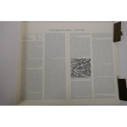 222 - A collection of early maps of London, 1553-1667, with an introduction by John Fisher, published Harr... 