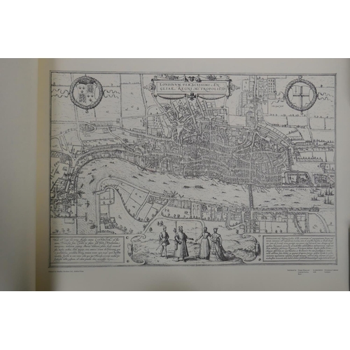 222 - A collection of early maps of London, 1553-1667, with an introduction by John Fisher, published Harr... 