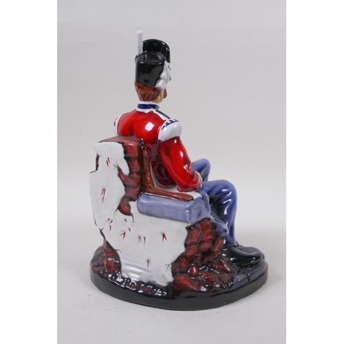 293 - Michael Sutty, porcelain miliary figure, No 39 Grenadier, initialled LS, 23cm high