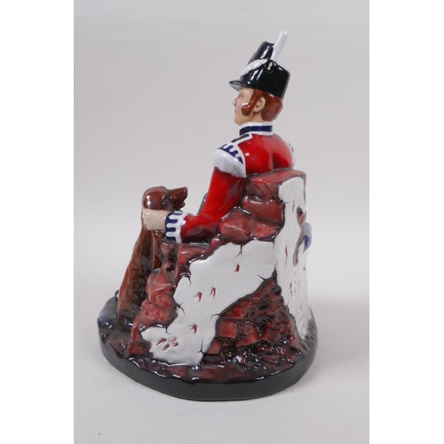 293 - Michael Sutty, porcelain miliary figure, No 39 Grenadier, initialled LS, 23cm high