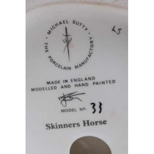 294 - Michael Sutty, porcelain military figure No 31, Skinner's Horse, initialled LS