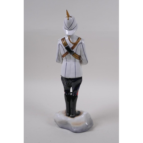 295 - Michael Sutty, porcelain military figure, a limited edition numbered issue, 28/1000, British Officer... 