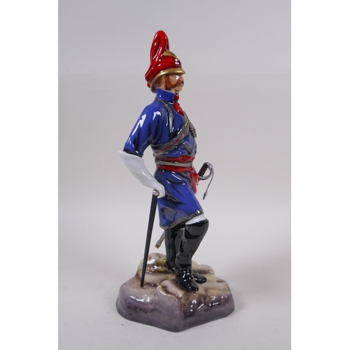 296 - Michael Sutty, porcelain military figure, limited edition No 41/1000, Colonel Walter Fane, 19th Beng... 